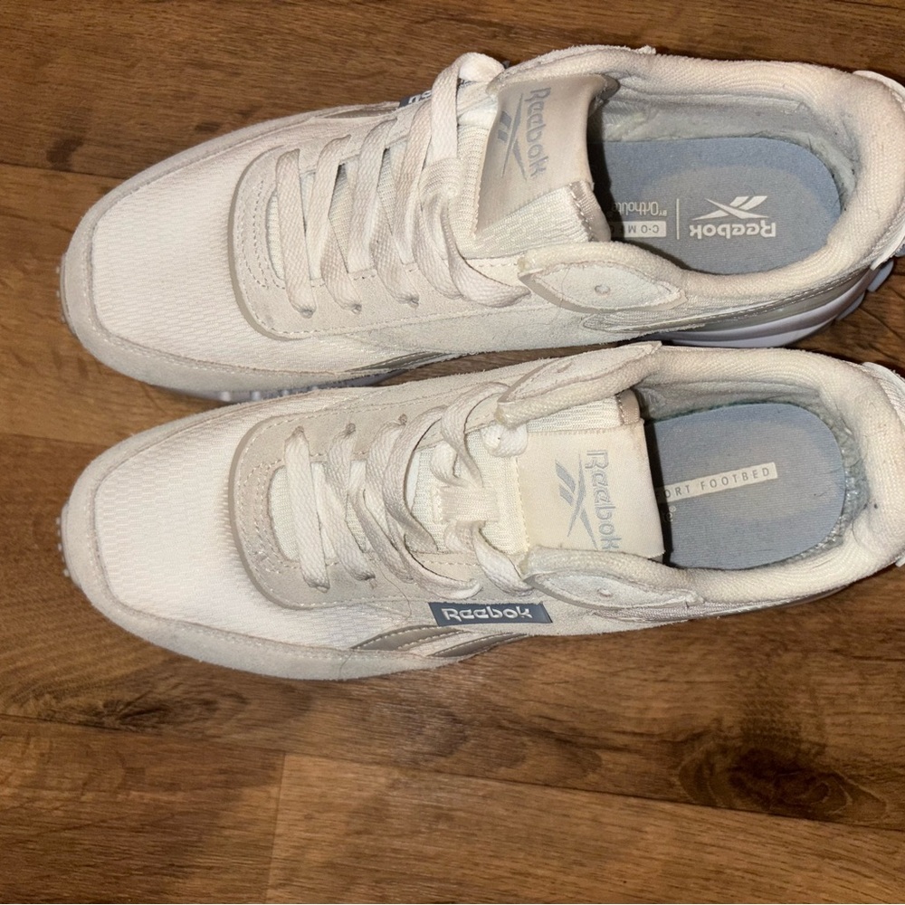 Reebok Classic White and Tan Sneakers - Picture 3 of 7